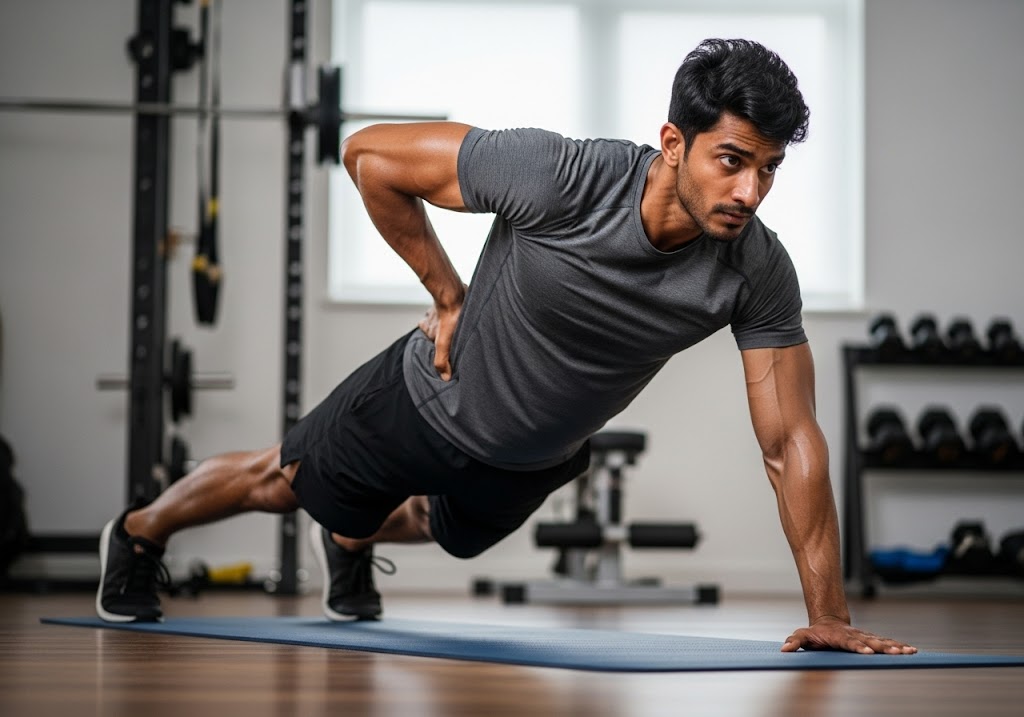 10. Single-Arm Push-Ups (Progression) 