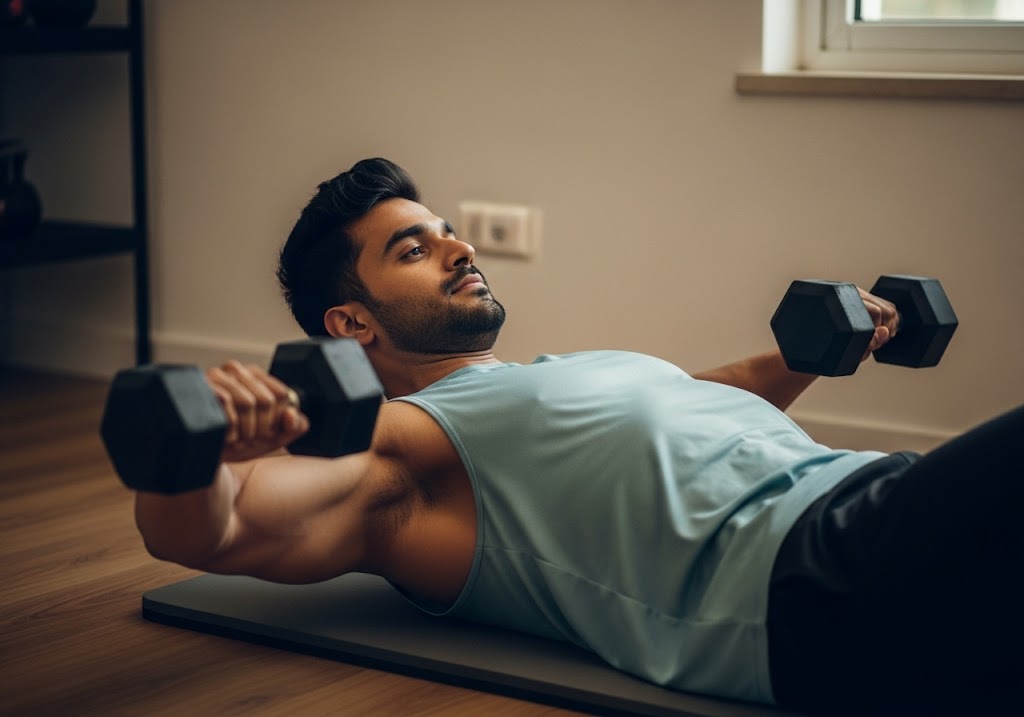 Chest and Tricep Workout with Dumbbells