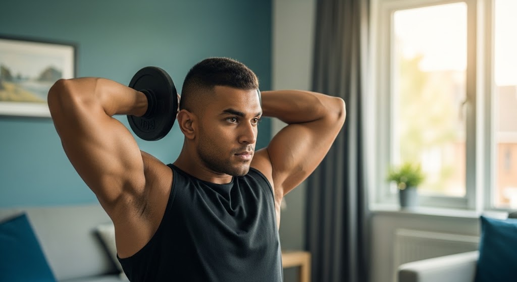 arm workout at home with dumbbells