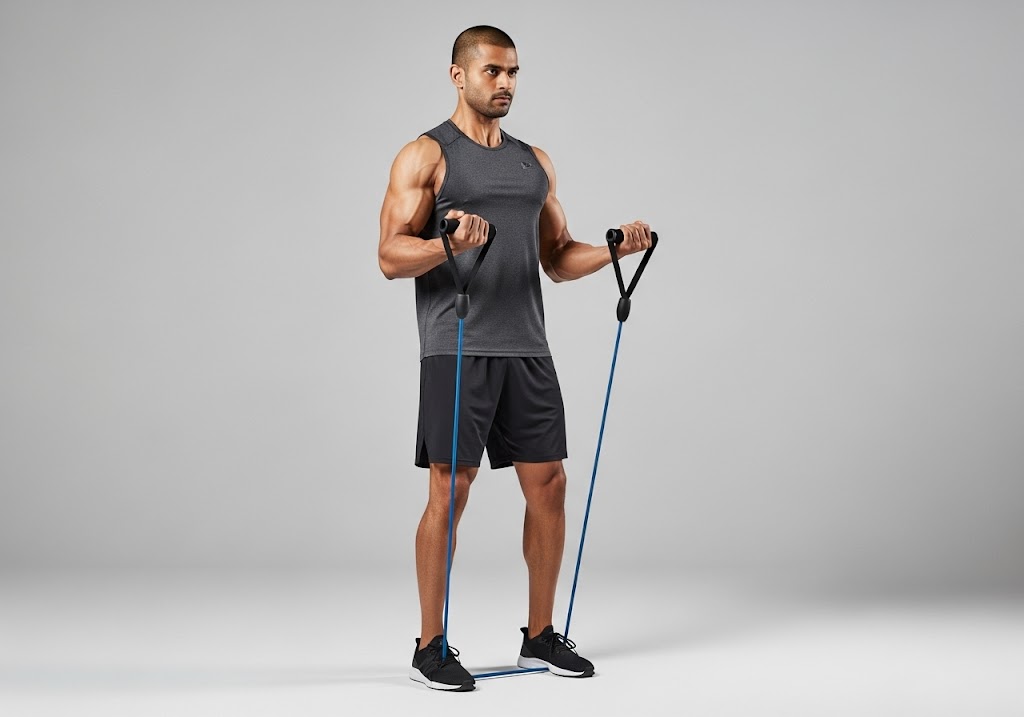 Resistance Band Bicep Workout