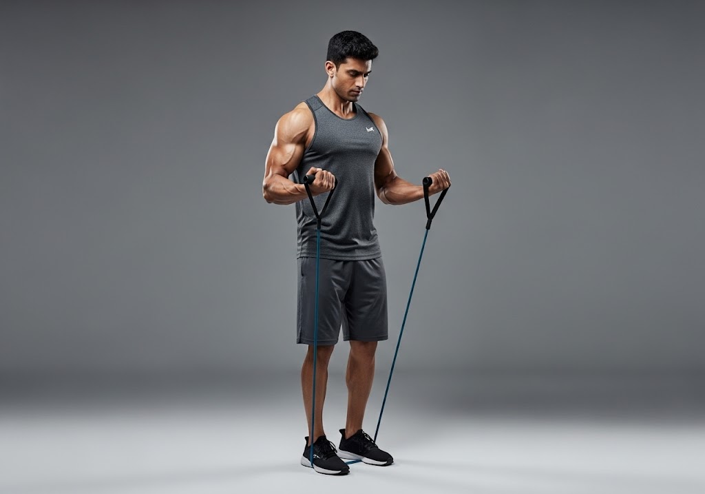 Resistance Band Bicep Workout