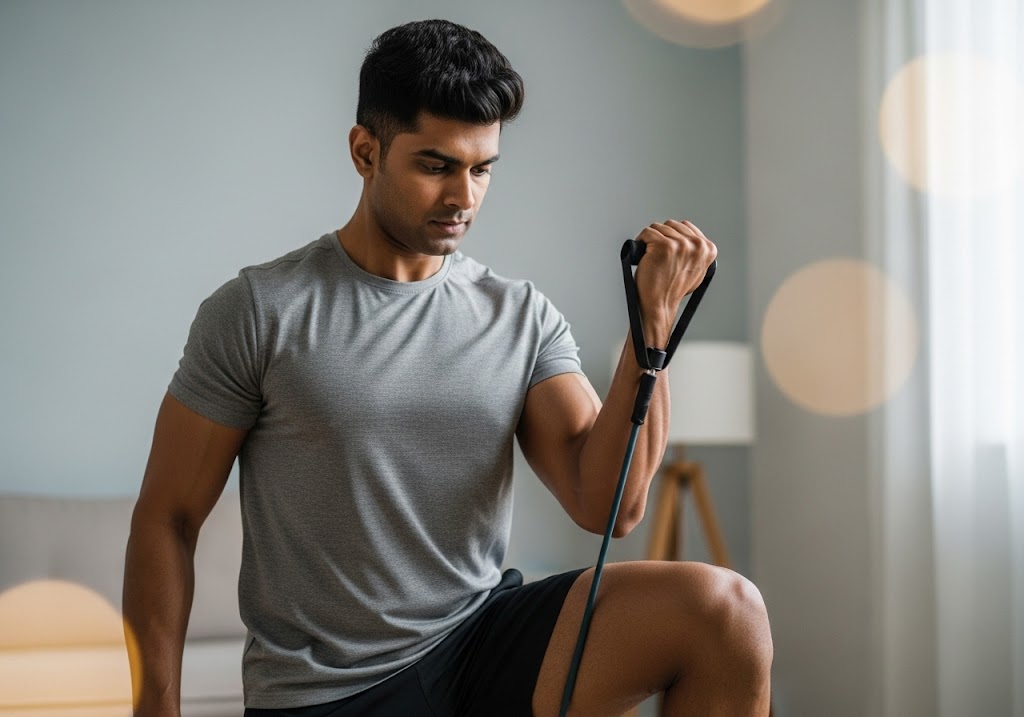 Resistance Band Bicep Workout
