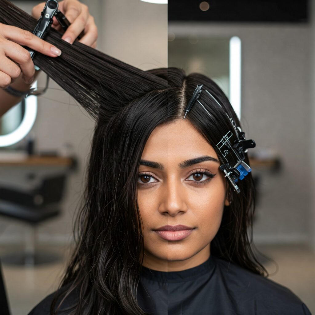 Hair Straightening and Smoothening