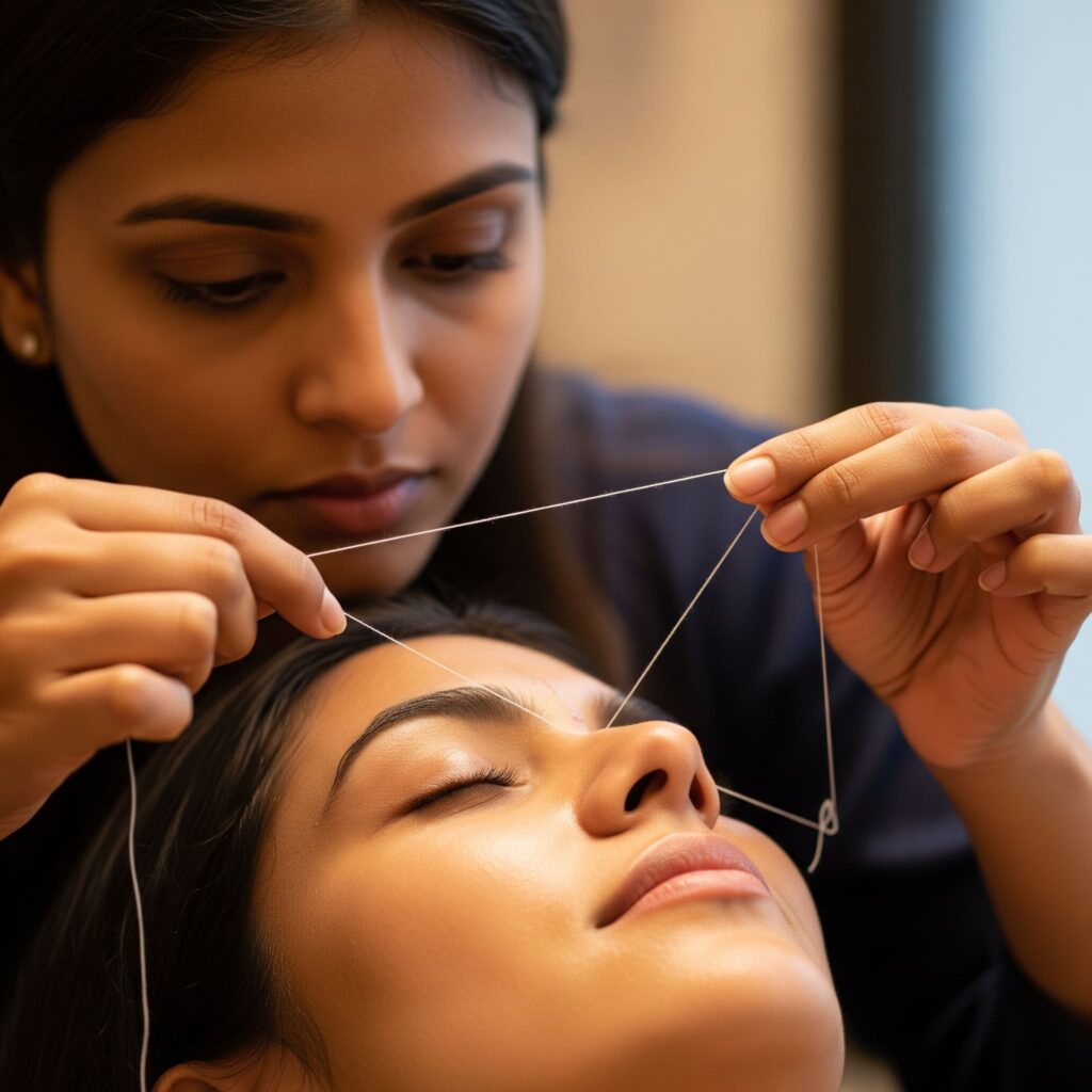 Threading vs Waxing Face