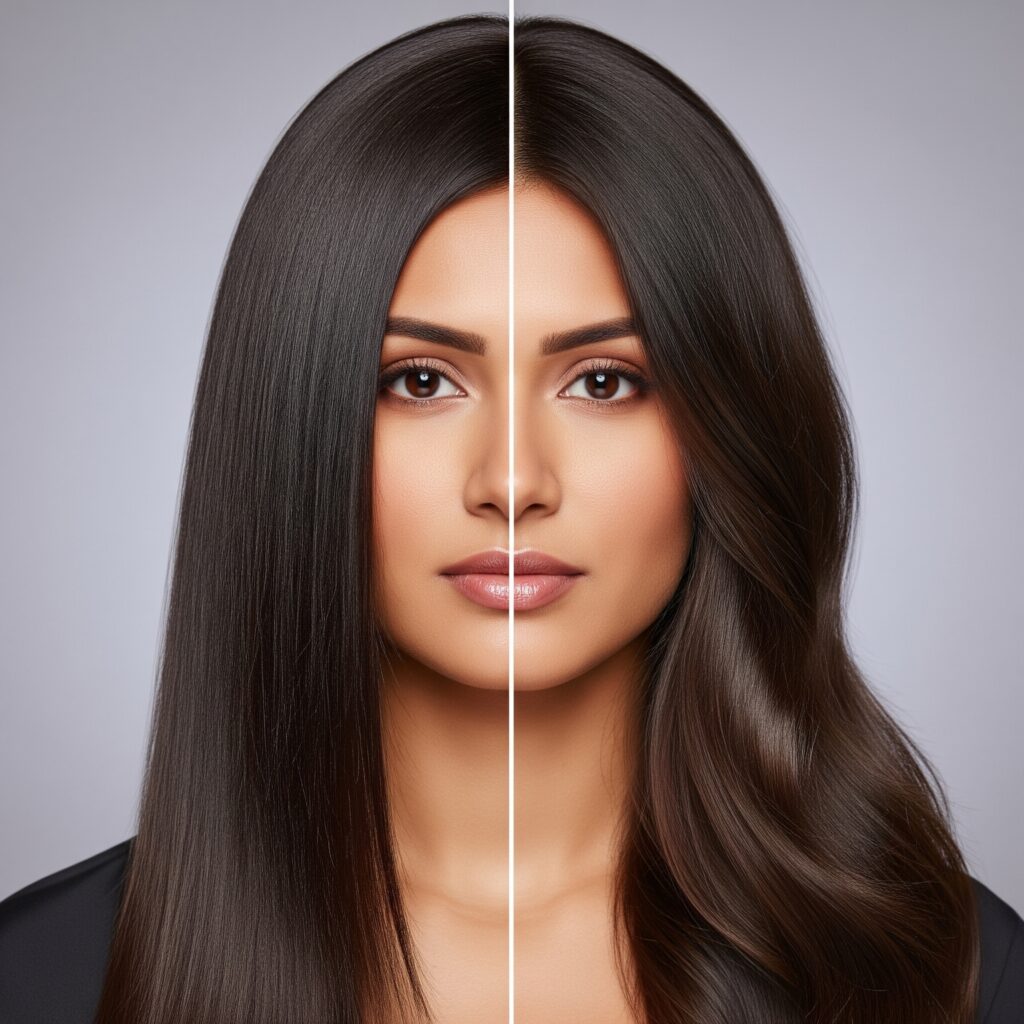 Hair Rebonding vs Hair Smoothening