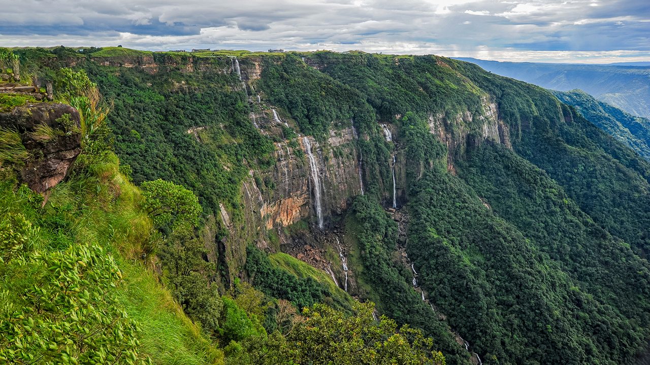 Nohsngithiang Falls Seven Sisters Hidden View